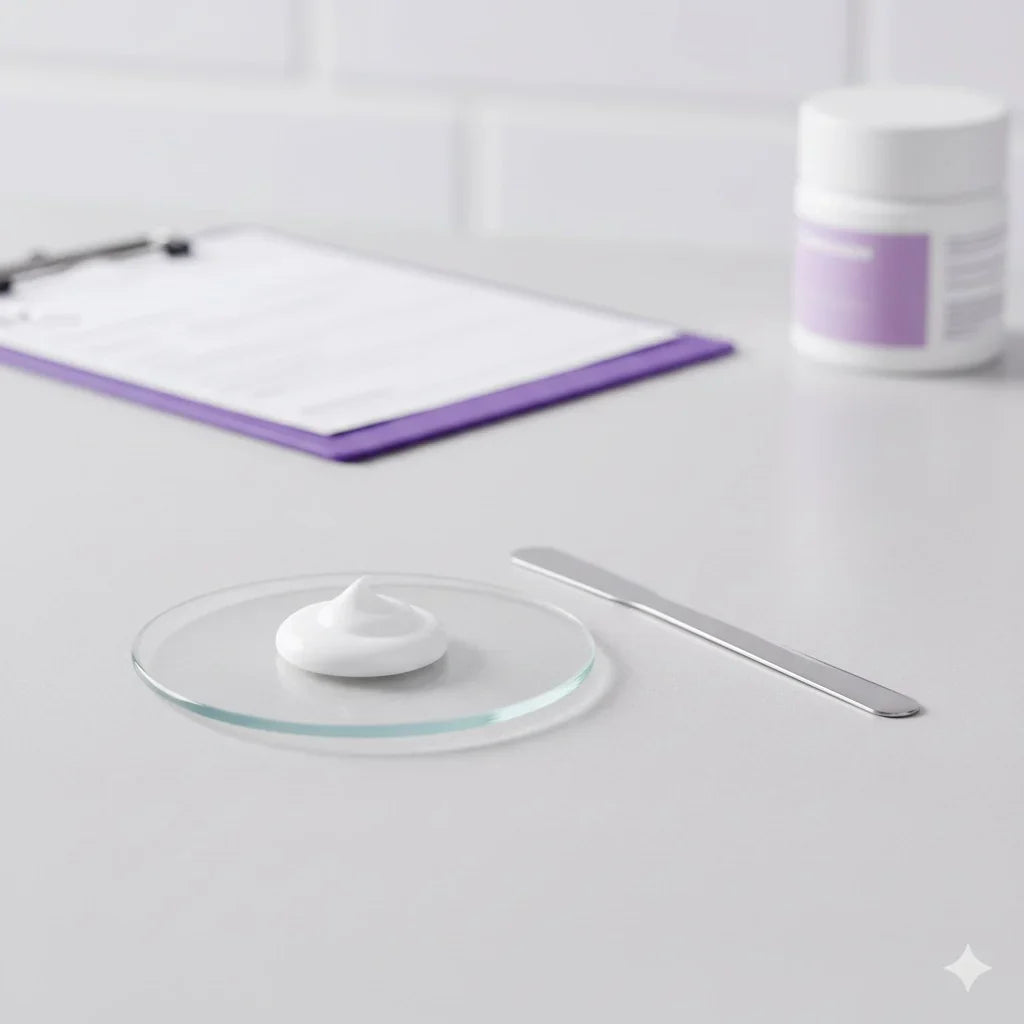 realistic cream tube showing the concept of Custom Hormone Replacement Therapy Creams in a clean, sterile setting.