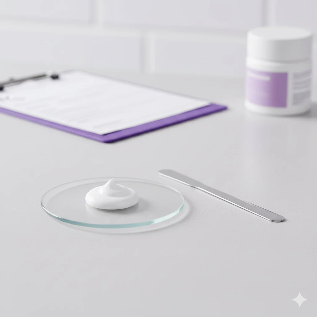 realistic cream tube showing the concept of Custom Hormone Replacement Therapy Creams in a clean, sterile setting.